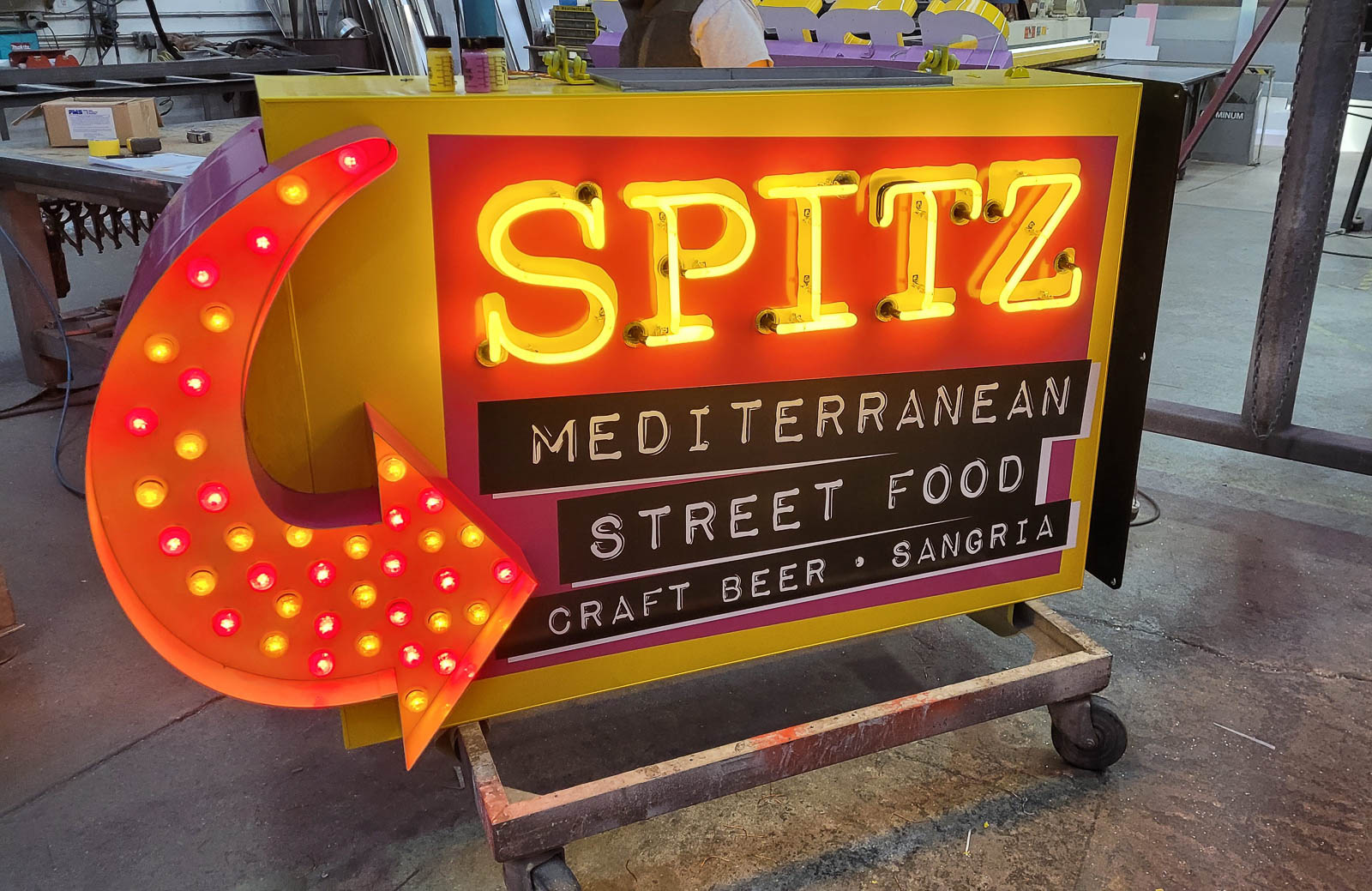 Neon Sign: Sign for Spitz restaurant